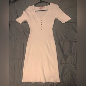cream colored knee length dress size M
